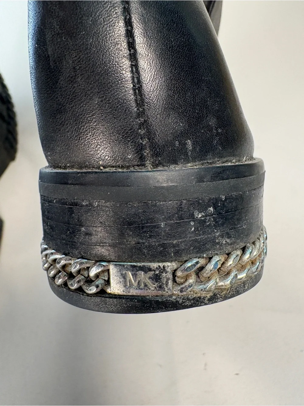 Michael‎ Kors Black Over-the-Knee Leather Zip Boots